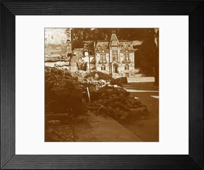 Framed Print : Town hall, Chateau Thierry, France, c1914-c1918 Framed Print : Town hall, Chateau Thierry, France, c1914-c1918