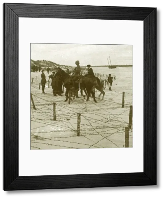 Framed Print : Arriving at La Panne, Flanders, Belgium, c1914-c1918 Framed Print : Arriving at La Panne, Flanders, Belgium, c1914-c1918