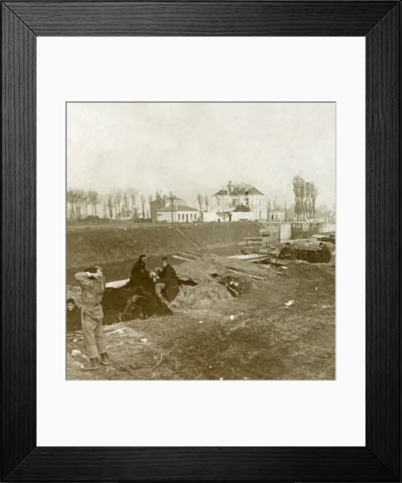 Framed Print : Belgian look-out, Yser, Flanders, Belgium, c1914-c1918 Framed Print : Belgian look-out, Yser, Flanders, Belgium, c1914-c1918