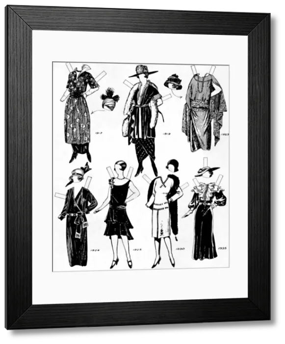 Framed Print : The Gallery of Historic Costume: Dresses Worn During the Twentieth Century, c1934 Framed Print : The Gallery of Historic Costume: Dresses Worn During the Twentieth Century, c1934