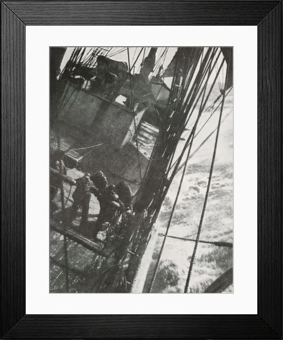 Framed Print : Manning the Pumps, c1910-1913, (1913). Artist: Herbert Ponting Framed Print : Manning the Pumps, c1910-1913, (1913). Artist: Herbert Ponting