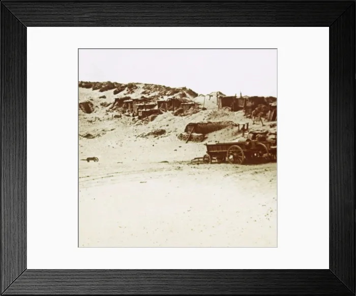 Framed Print : Cantonment in the dunes, Koksijde, Flanders, Belgium, c1914-c1918 Framed Print : Cantonment in the dunes, Koksijde, Flanders, Belgium, c1914-c1918