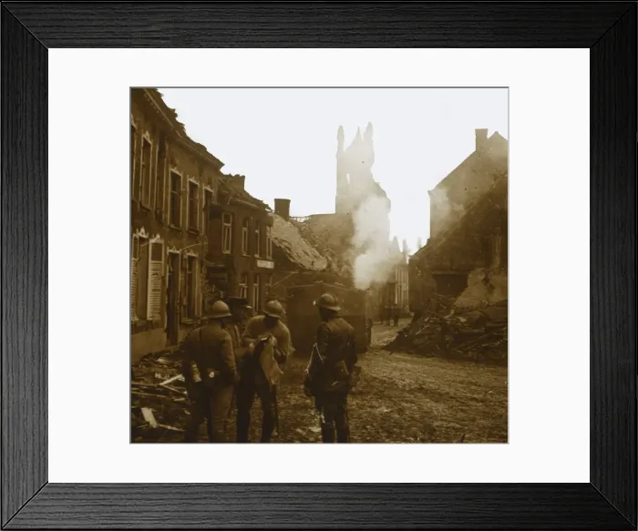Framed Print : Hooglede, Flanders, Belgium, 1918 Framed Print : Hooglede, Flanders, Belgium, 1918