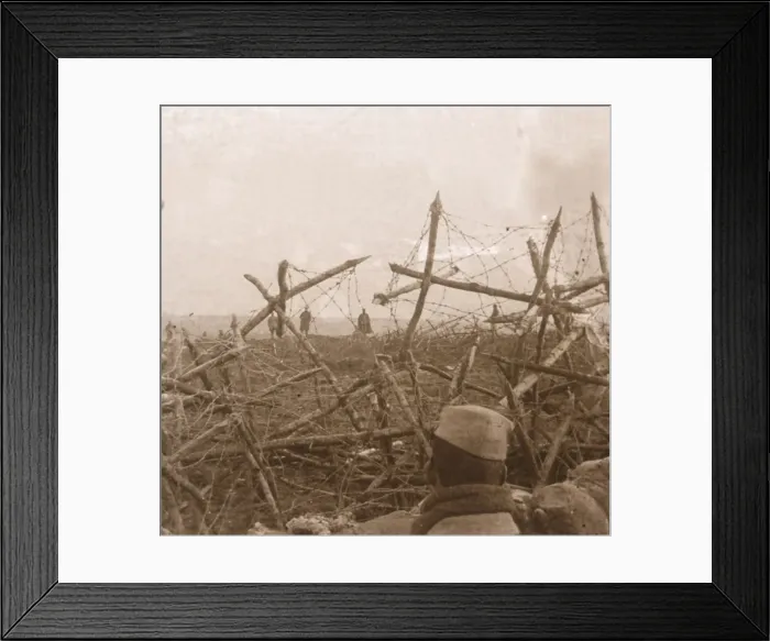 Framed Print : Germans coming out of the trenches, Massiges, northern France, c1914-c1918 Framed Print : Germans coming out of the trenches, Massiges, northern France, c1914-c1918