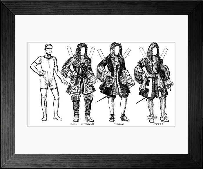 Framed Print : The Gallery of English Costume: Some of the Dresses Worn in William IIIs Time, c1934 Framed Print : The Gallery of English Costume: Some of the Dresses Worn in William IIIs Time, c1934