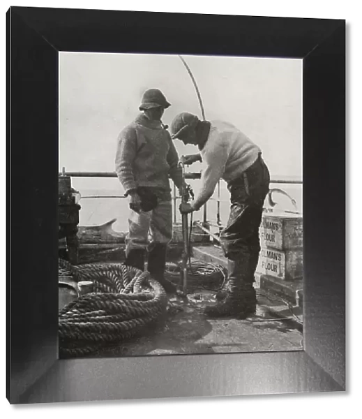 Dr. Wilson and Dr. Atkinson Loading The Harpoon Gun, c1910–1913, (1913)