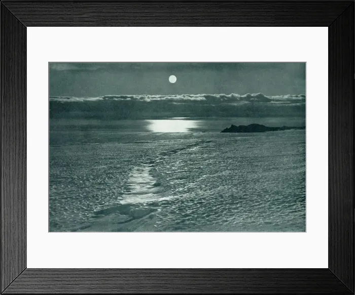 Framed Print : The Barne Glacier: A Crevasse With A Thin Snow Bridge, c1910-1913, (1913) Framed Print : The Barne Glacier: A Crevasse With A Thin Snow Bridge, c1910-1913, (1913)