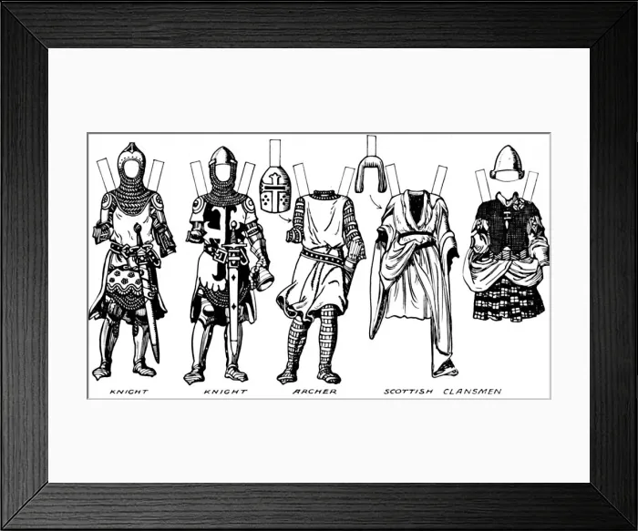 Framed Print : The Gallery of Costume: In the Days of the Second and Third Edwards, c1934 Framed Print : The Gallery of Costume: In the Days of the Second and Third Edwards, c1934
