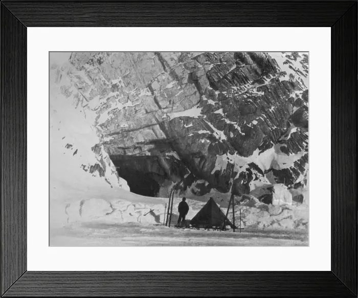 Framed Print : Levick Outside Camp at Penelope Point, 1912, (1913). Artist: G Murray Levick Framed Print : Levick Outside Camp at Penelope Point, 1912, (1913). Artist: G Murray Levick