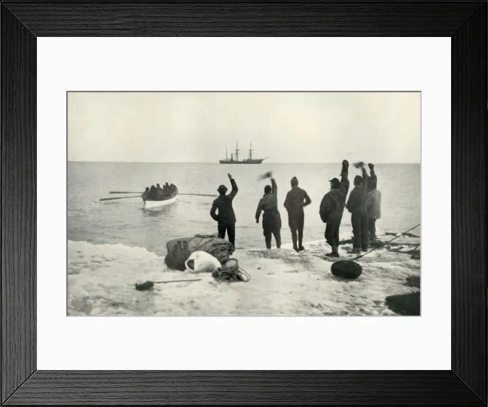Framed Print : The Last Boat Leaves for the Ship, c1911, (1913). Artist: Herbert Ponting Framed Print : The Last Boat Leaves for the Ship, c1911, (1913). Artist: Herbert Ponting