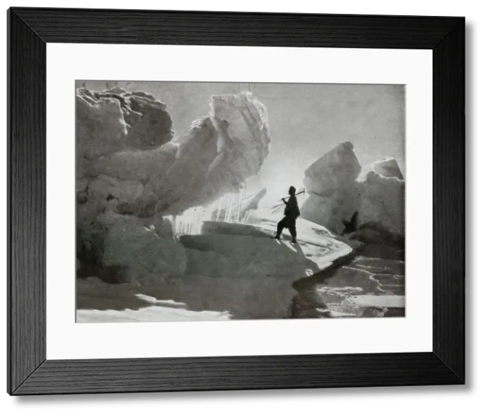 Framed Print : Pressure Ice Blocks Near Discovery Bluff, c1911, (1913). Artist: Frank Debenham Framed Print : Pressure Ice Blocks Near Discovery Bluff, c1911, (1913). Artist: Frank Debenham