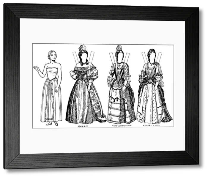 Framed Print : The Gallery of English Costume: Some of the Dresses Worn in William IIIs Time, c1934 Framed Print : The Gallery of English Costume: Some of the Dresses Worn in William IIIs Time, c1934