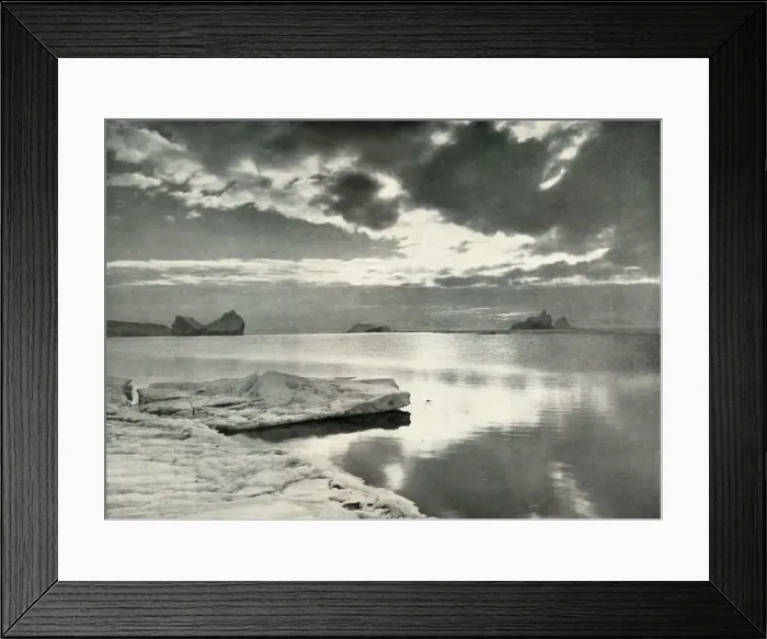 Framed Print : The Falling of the Long Polar Night, c1910-1913, (1913). Artist: Herbert Ponting Framed Print : The Falling of the Long Polar Night, c1910-1913, (1913). Artist: Herbert Ponting