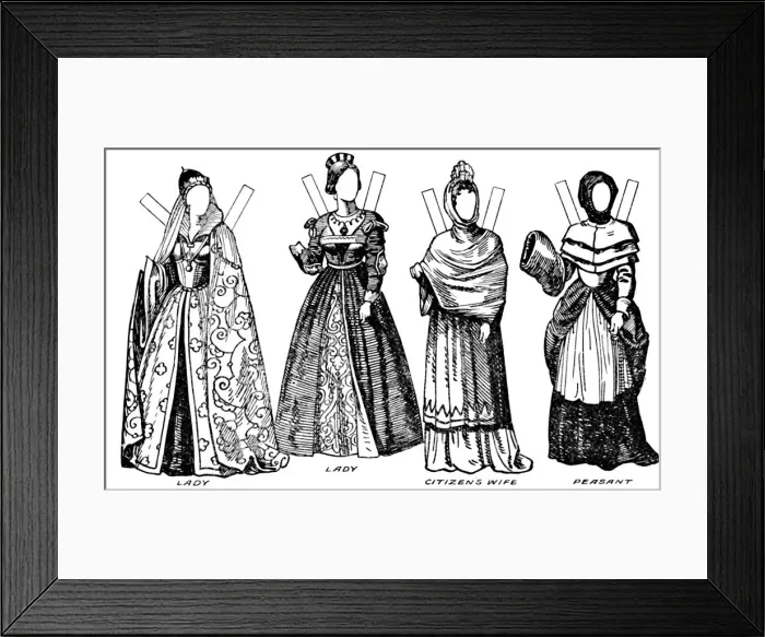 Framed Print : The Gallery of English Costume: Some of the Dresses Worn in William IIIs Time, c1934 Framed Print : The Gallery of English Costume: Some of the Dresses Worn in William IIIs Time, c1934