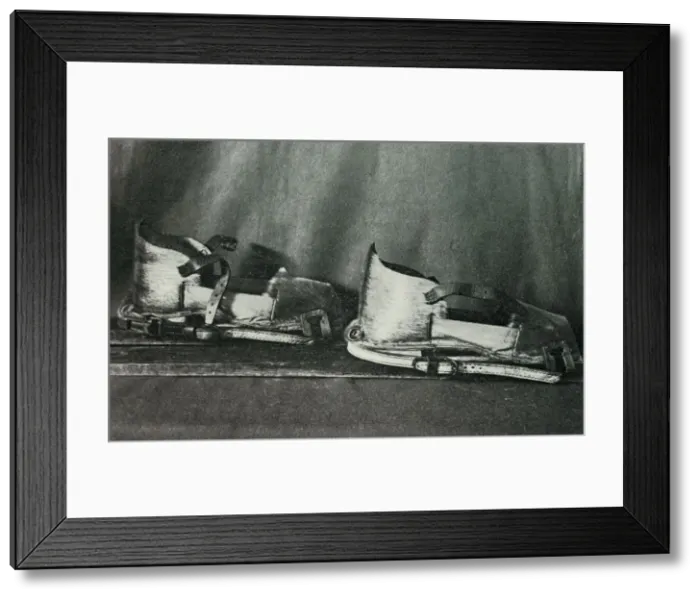 Framed Print : Ski Shoes For Use with Finnesko, c1910-1913, (1913). Artist: Herbert Ponting Framed Print : Ski Shoes For Use with Finnesko, c1910-1913, (1913). Artist: Herbert Ponting