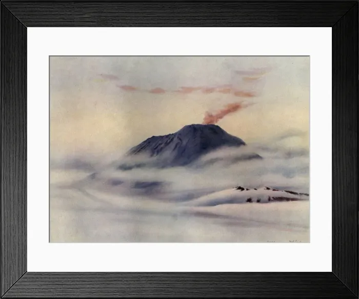 Framed Print : Mount Erebus, c1911, (1913). Artist: Edward Wilson Framed Print : Mount Erebus, c1911, (1913). Artist: Edward Wilson