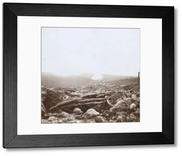 Framed Print : Bombardment, Le Mort Homme, (Dead Mans Hill), northern France, c1914-c1918 Framed Print : Bombardment, Le Mort Homme, (Dead Mans Hill), northern France, c1914-c1918