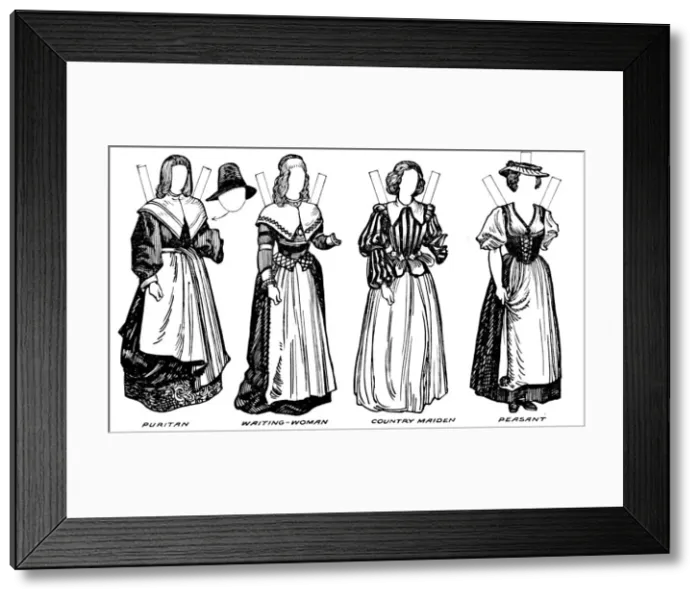 Framed Print : The Great Gallery of Historic Costume: Dresses Worn in James The Firsts Reign, c1934 Framed Print : The Great Gallery of Historic Costume: Dresses Worn in James The Firsts Reign, c1934