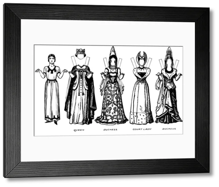 Framed Print : The Great Gallery of Historic Costume: How People Dressed in Henry IVs Reign, c1934 Framed Print : The Great Gallery of Historic Costume: How People Dressed in Henry IVs Reign, c1934