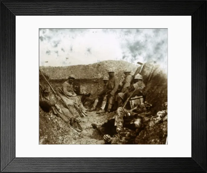 Framed Print : After counter-attack, c1914-c1918 Framed Print : After counter-attack, c1914-c1918