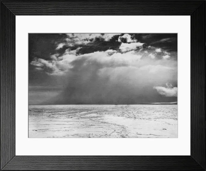 Framed Print : A Blizzard Approaching Across The Sea Ice, c1910-1913, (1913). Artist: Herbert Ponting Framed Print : A Blizzard Approaching Across The Sea Ice, c1910-1913, (1913). Artist: Herbert Ponting