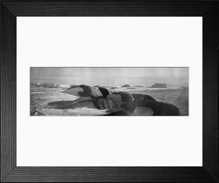 Framed Print : Granite Blocks Planed by Ancient Glaciers at Cape Roberts, c1911, (1913). Artist Framed Print : Granite Blocks Planed by Ancient Glaciers at Cape Roberts, c1911, (1913). Artist