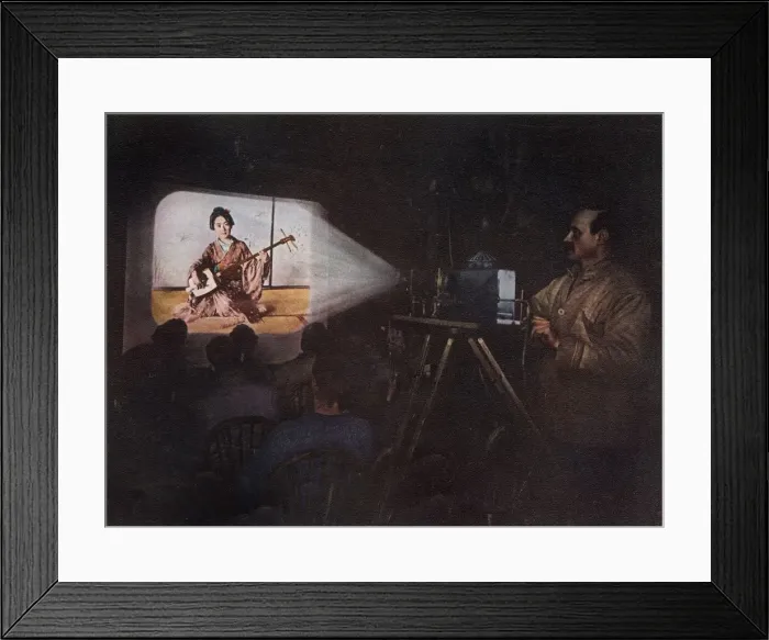 Framed Print : Mr. Ponting Lecturing On Japan, c1910, (1913) Framed Print : Mr. Ponting Lecturing On Japan, c1910, (1913)