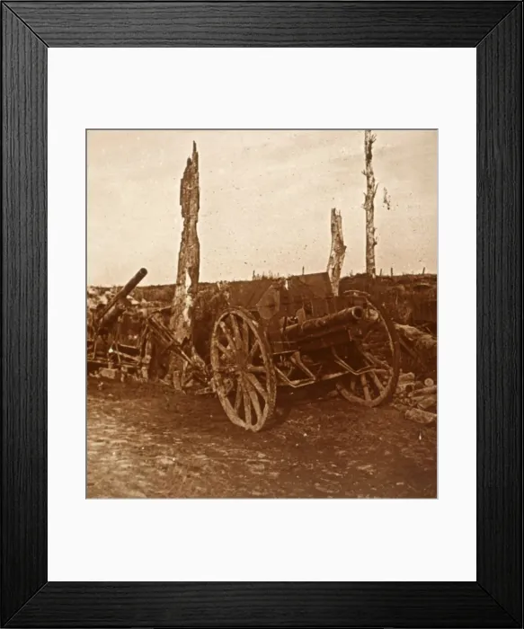 Framed Print : Abandoned cannons, c1914-c1918 Framed Print : Abandoned cannons, c1914-c1918