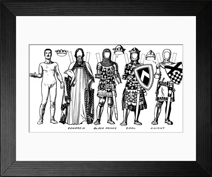 Framed Print : The Gallery of Costume: In the Days of the Second and Third Edwards, c1934 Framed Print : The Gallery of Costume: In the Days of the Second and Third Edwards, c1934