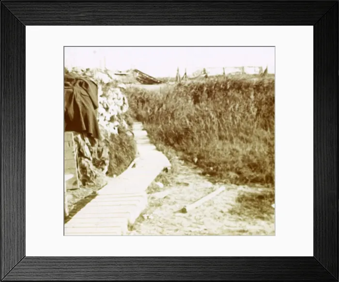 Framed Print : Trenches, Ramskapelle, Belgium, c1914-c1918 Framed Print : Trenches, Ramskapelle, Belgium, c1914-c1918