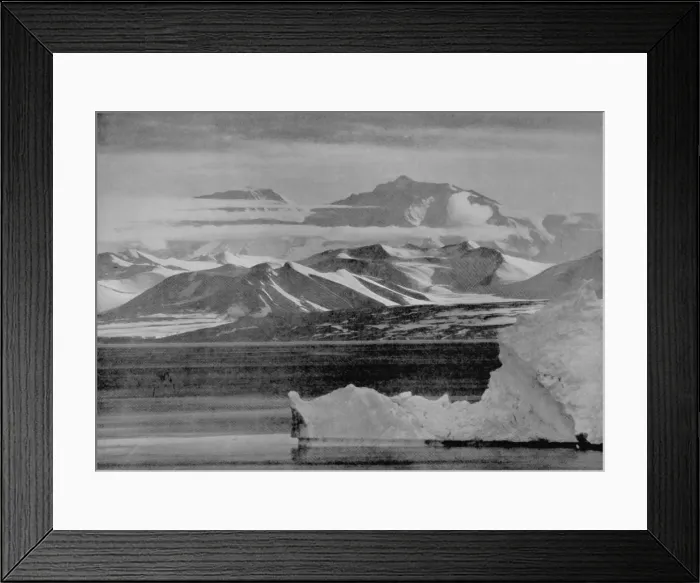 Framed Print : Telephotograph of the Mount Lister Scarp, 10 February 1911, (1913). Artist: Herbert Ponting Framed Print : Telephotograph of the Mount Lister Scarp, 10 February 1911, (1913). Artist: Herbert Ponting