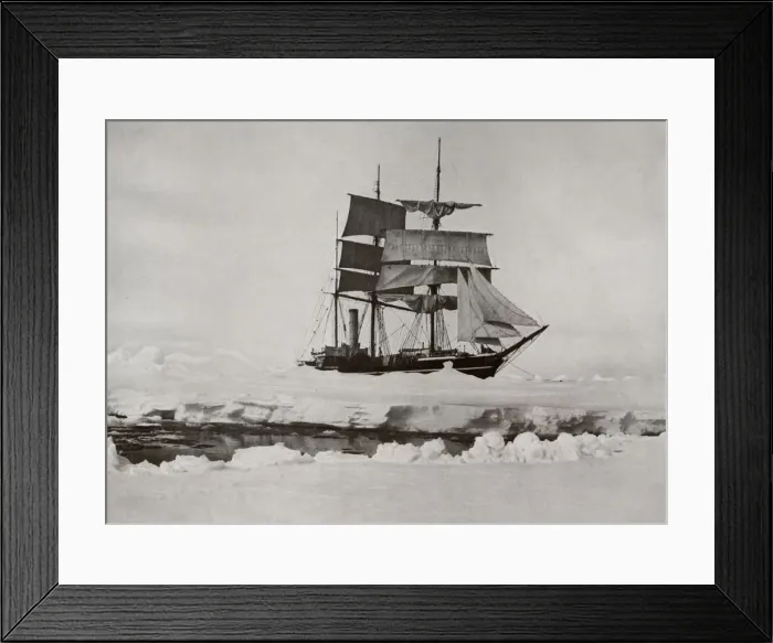 Framed Print : In The Pack - A Lead Opening Up, c1910-1913, (1913). Artist: Herbert Ponting Framed Print : In The Pack - A Lead Opening Up, c1910-1913, (1913). Artist: Herbert Ponting