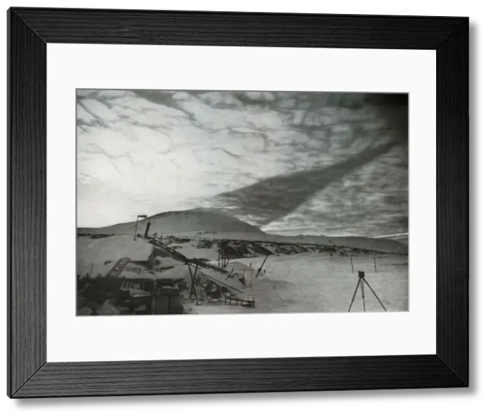 Framed Print : The Shadow of Mount Erebus on the Clouds, September 1911, (1913). Artist: Frank Debenham Framed Print : The Shadow of Mount Erebus on the Clouds, September 1911, (1913). Artist: Frank Debenham