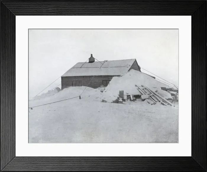 Framed Print : The Hut at Cape Adare, c1911, (1913). Artist: G Murray Levick Framed Print : The Hut at Cape Adare, c1911, (1913). Artist: G Murray Levick
