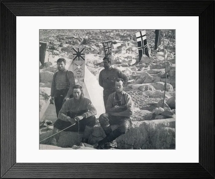 Framed Print : The Second Western Party at Cape Geology on Christmas Day, 1911, (1913). Artist: Frank Debenham Framed Print : The Second Western Party at Cape Geology on Christmas Day, 1911, (1913). Artist: Frank Debenham