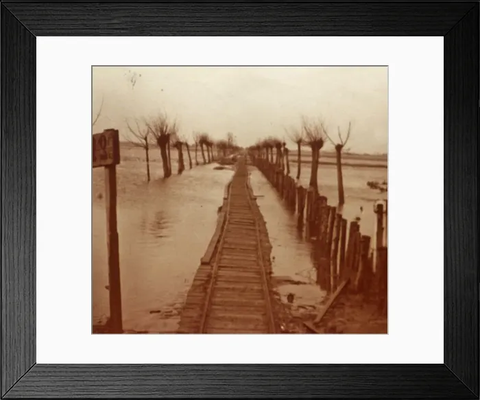 Framed Print : Railway line, Nieuwpoort, Flanders, Belgium, c1914-c1918 Framed Print : Railway line, Nieuwpoort, Flanders, Belgium, c1914-c1918