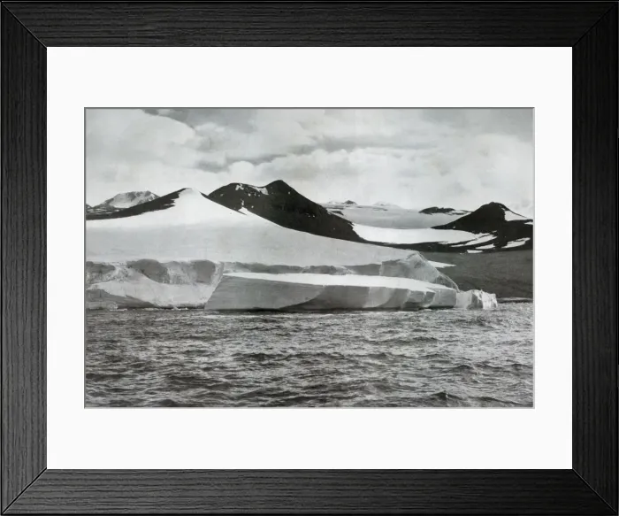 Framed Print : A Berg Calving from a Glacier at Cape Crozier, c1911, (1913). Artist: Herbert Ponting Framed Print : A Berg Calving from a Glacier at Cape Crozier, c1911, (1913). Artist: Herbert Ponting