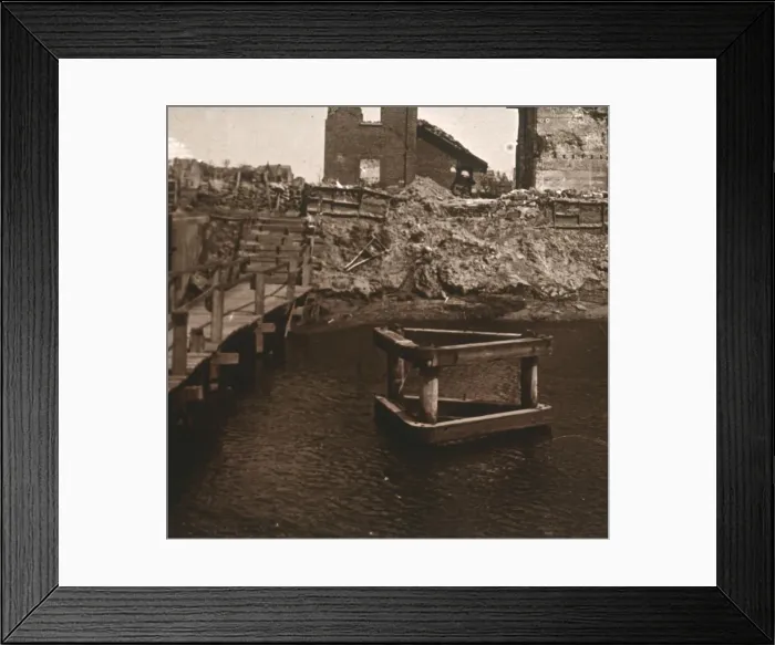 Framed Print : Lock-keepers house, Nieuwpoort, Flanders, Belgium, c1914-c1918 Framed Print : Lock-keepers house, Nieuwpoort, Flanders, Belgium, c1914-c1918