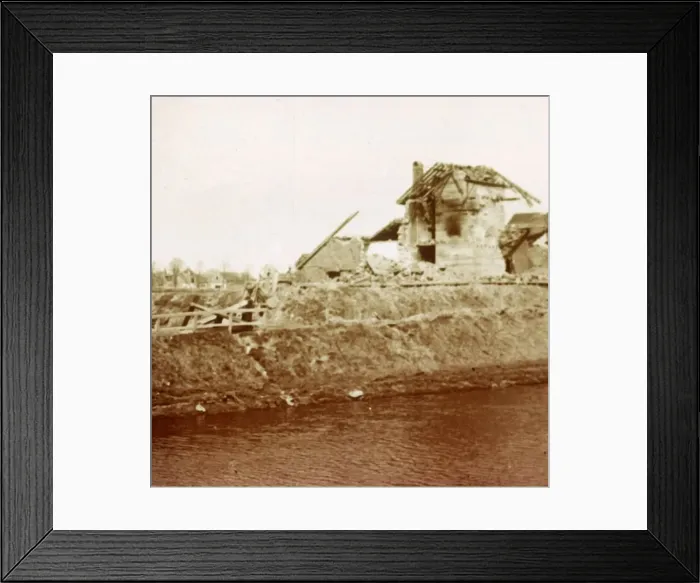 Framed Print : Lock-keepers house, Nieuwpoort, Flanders, Belgium, c1914-c1918 Framed Print : Lock-keepers house, Nieuwpoort, Flanders, Belgium, c1914-c1918
