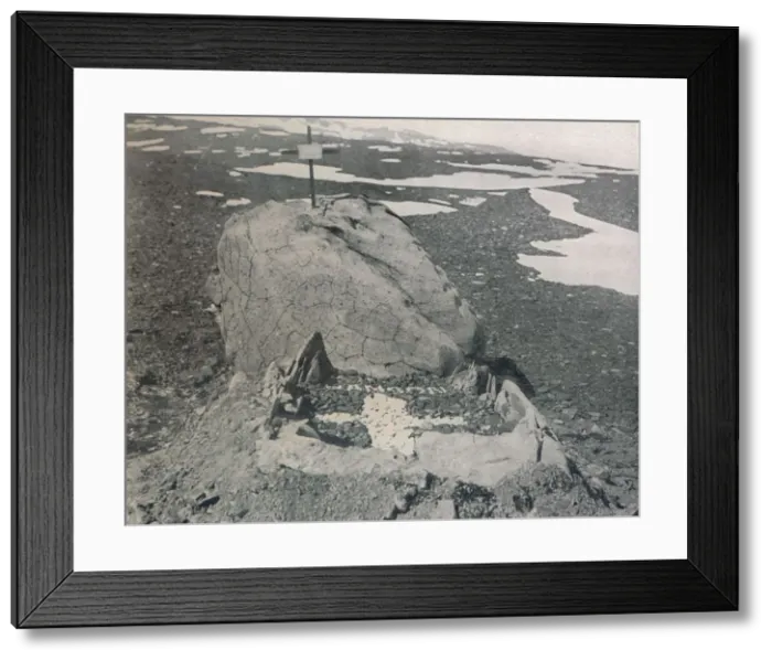 Framed Print : Hansens Grave On Cape Adare, 1911, (1913). Artist: G Murray Levick Framed Print : Hansens Grave On Cape Adare, 1911, (1913). Artist: G Murray Levick
