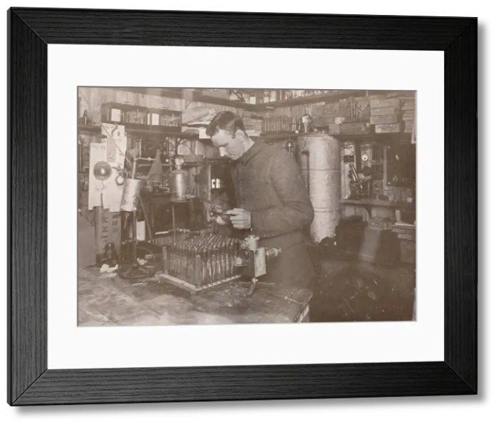 Framed Print : Dr. Simpson in his Laboratory, 21 December 1911, (1913). Artist: Herbert Ponting Framed Print : Dr. Simpson in his Laboratory, 21 December 1911, (1913). Artist: Herbert Ponting