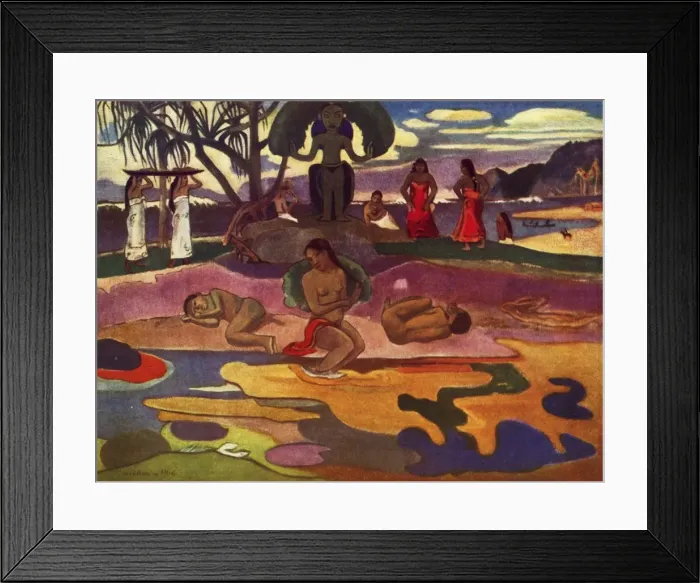 Framed Print : The Day of the God (Mahana No Atua), 1936. Artist: Paul Gauguin Framed Print : The Day of the God (Mahana No Atua), 1936. Artist: Paul Gauguin