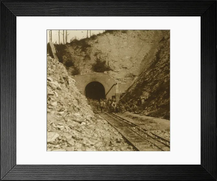 Framed Print : Tavannes Tunnel, Verdun, northern France, c1914-c1918 Framed Print : Tavannes Tunnel, Verdun, northern France, c1914-c1918