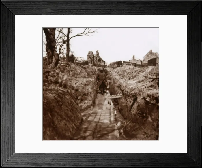 Framed Print : Trenches, Somme, northern France, c1914-c1918 Framed Print : Trenches, Somme, northern France, c1914-c1918