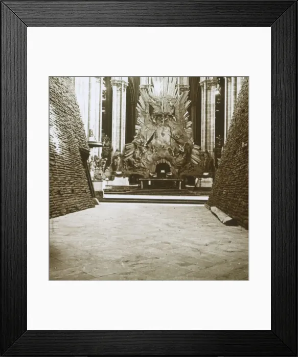 Framed Print : Interior of the cathedral, Amiens, northern France, c1914-c1918 Framed Print : Interior of the cathedral, Amiens, northern France, c1914-c1918