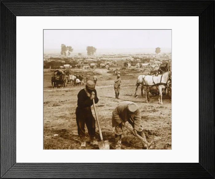 Framed Print : The station, Bray-sur-Somme, northern France, c1914-c1918 Framed Print : The station, Bray-sur-Somme, northern France, c1914-c1918