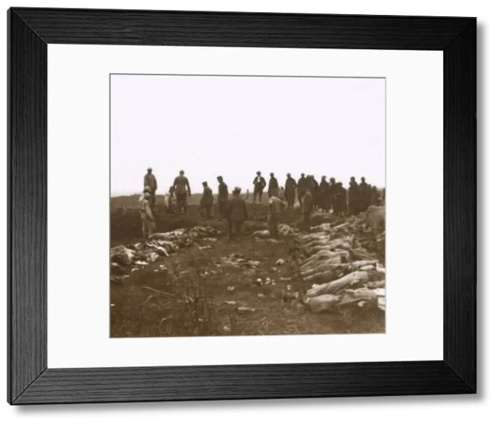 Framed Print : After the attack, Dompierre, Northern France, c1914-c1918 Framed Print : After the attack, Dompierre, Northern France, c1914-c1918
