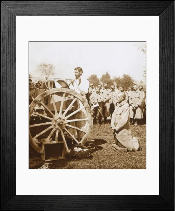 Framed Print : Open-air mass, Carency, northern France, c1914-c1918 Framed Print : Open-air mass, Carency, northern France, c1914-c1918