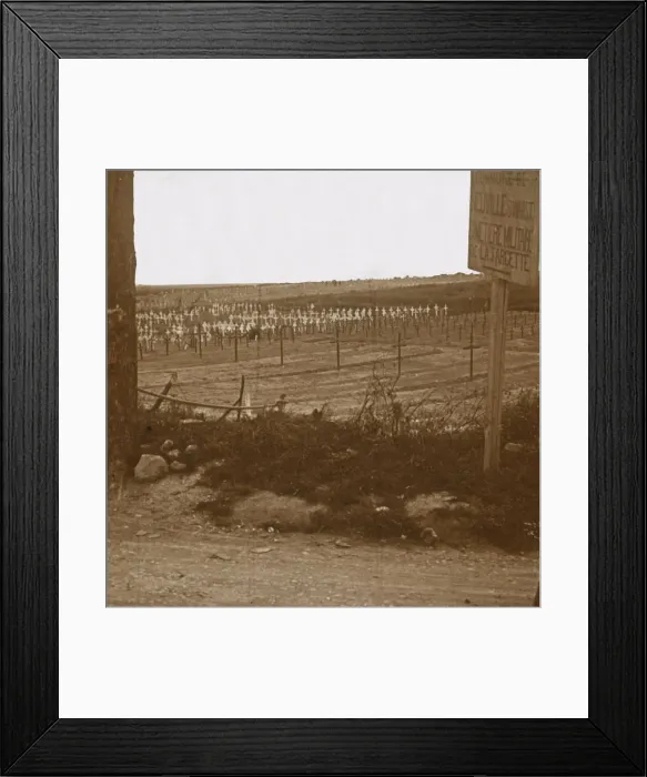 Framed Print : Military cemetery, Neuville-Saint-Vst, northern France, c1914-c1918 Framed Print : Military cemetery, Neuville-Saint-Vst, northern France, c1914-c1918