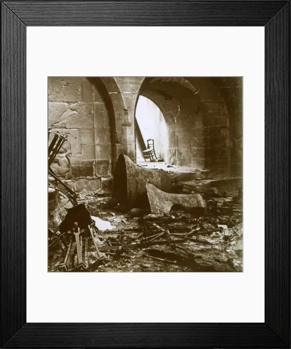 Framed Print : Destroyed church, Marne, northern France, c1914 Framed Print : Destroyed church, Marne, northern France, c1914